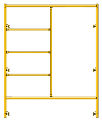 Picture of Step Frame - 5'W x 6'H - #6 Tube - J-lock at 27.75" Spacing - Random Rung Spacing