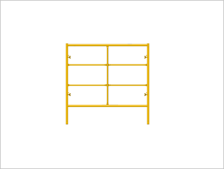 Picture of Double Step Frame - 5'W x 5'H - #5 Tube - J-lock at 27.75" Spacing - Random Rung Spacing