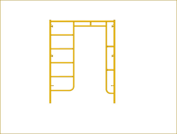 Picture of Open Climbing Ladder Frame - 5'W x 6'5"H - #5 Tube - J-lock at 27.75" Spacing