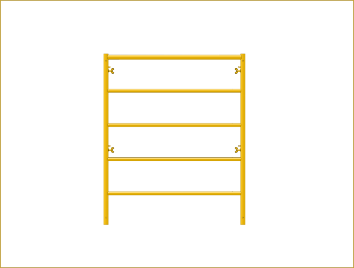 Picture of Ladder Frame - 4'W x 5'H - #5 Tube - J-lock at 27.75" Spacing - 12" Rung Spacing