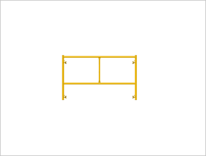 Picture of Step Frame - 5'W x 3'H - #6 Tube - J-lock at 27.75" Spacing - Random Rung Spacing