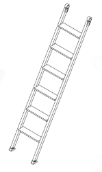 Picture of 6' Access Ladder for 6' to  6' 6" Frames
