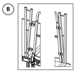 Attach clamps at top