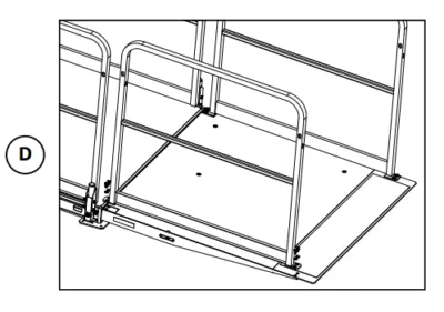 Step D - Ramp end special guard rail