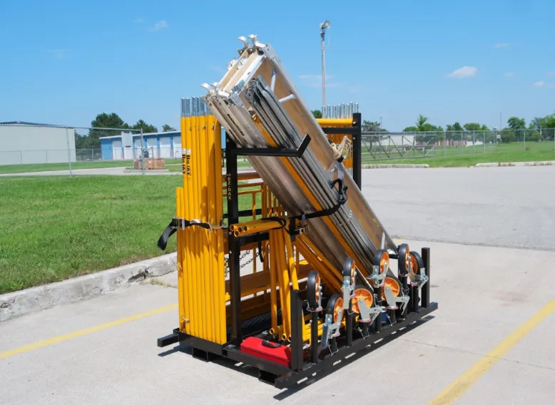 Portable scaffolding transport and storage cart