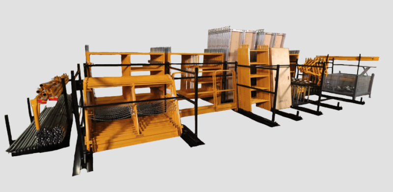 Inventory stock of scaffolding