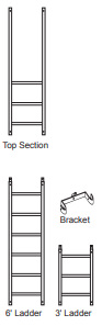 ladder bracket Diagram of ladder brackets