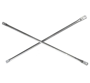 Crossbar brace for scaffolding